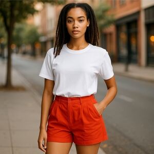 High Waist Red Women's Shorts EUC